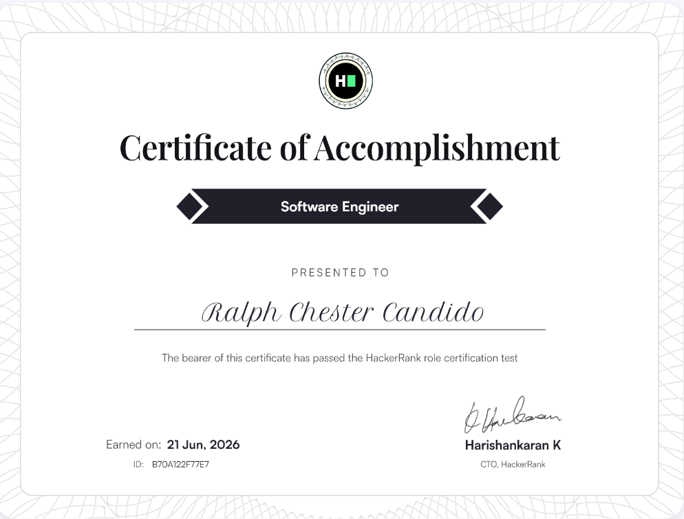 Software Engineering Certificate